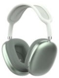 Green Headphones on White Background